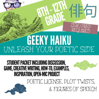 Preview of Geeky Haiku Poetry Packet for Middle School 8th-12th Grade Figures of Speech