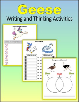 Preview of Geese - Writing and Thinking Activities