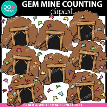 Preview of Gem Counting Clipart | Mining Clipart | Gemstone Clipart | Jewel Clip Art