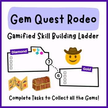 Preview of Gem Quest Rodeo - Gamified Task List - Band Karate Template