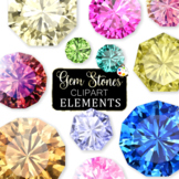 Gem Stones Precious Jewels Clipart Set