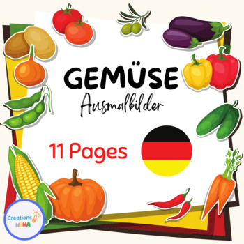 Preview of Gemüse Ausmalbilder ( Vegetables Coloring Sheets )