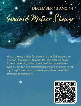 Preview of Geminid Meteor Shower Flyer