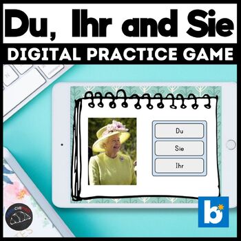 Preview of German Pronouns du, ihr and Sie practice - Boom Cards™