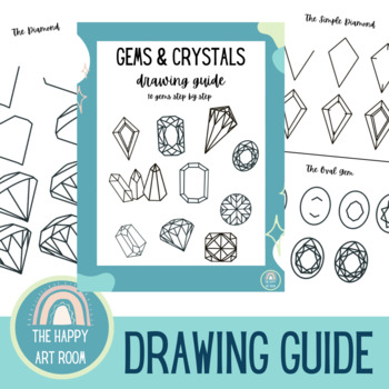 Preview of Gems and Crystals: Step by Step Elementary Drawing Guide Handout