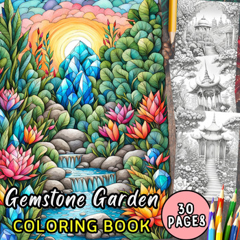 Preview of Gemstone Garden Christmas Coloring Pages 4th grade Coloring Sheet Kindergarten