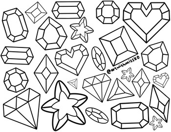 gemstones coloring pages