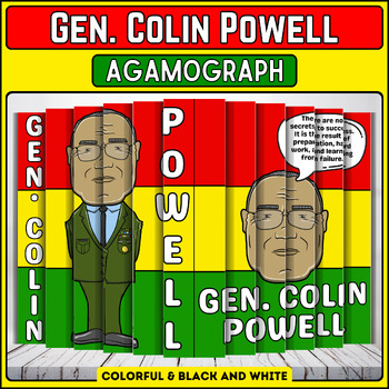 Preview of Gen. Colin Powell Agamograph Craft | Black History Month 3D Activities | Success
