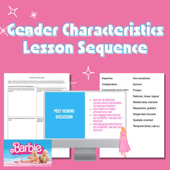 Preview of Gender Characteristics Lesson with Barbie Movie | Gender Studies | Sociology