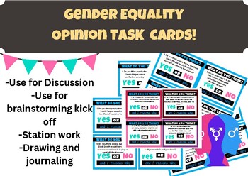 Preview of Gender Equality Task Cards