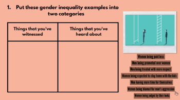 Preview of Gender Inequality. ESL Video Workbook