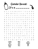 Gender Reveal Word Search (It's A Boy!)