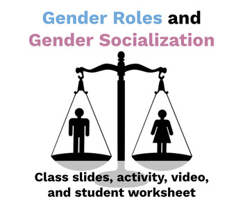 Preview of Gender Roles and Gender Socialization (Class slides and worksheet)