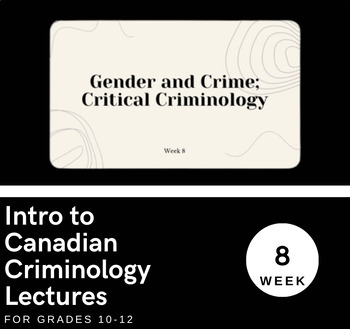 Preview of Gender and Crime; Critical Criminology (Lesson / Lecture) Week 8