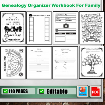 Genealogy Organizer - A Genealogy Notebook With Genealogy Charts And Forms,  Family Tree Chart Book: Genealogy Gift For Family History Buff 