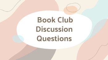 Preview of General Book Club/Literature Circle Questions. No Prep!