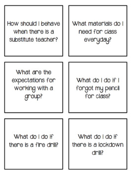 Preview of General Classroom Expectations Task Cards