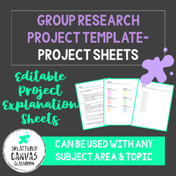 Preview of Group Research Project EDITABLE Project Explanation Template