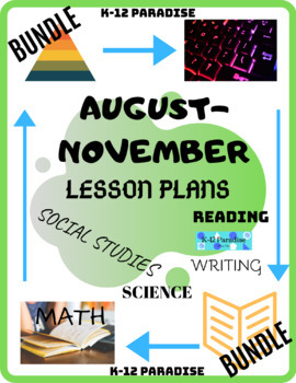 Preview of BUNDLE General, Self-Contained or Inclusion AUGUST-NOVEMBER LESSON PLANS 5S