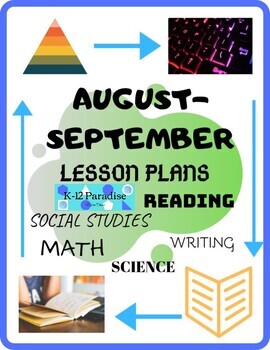 Preview of General Education, Self-Contained or Inclusion AUGUST-SEPTEMBER LESSON PLANS 5S