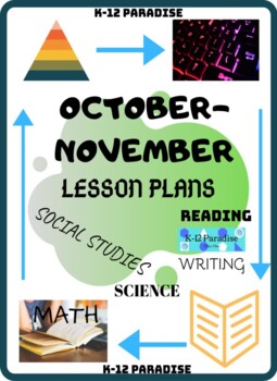 Preview of General Education, Self-Contained or Inclusion OCTOBER-NOVEMBER LESSON PLANS 5S