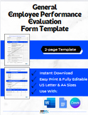 General Employee Performance Evaluation
