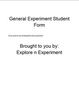 Preview of General Experiment Student Form