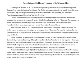 Preview of Washington’s & Colonel John Glover's crossing of the Delaware River Word Search