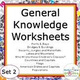 General Knowledge - Sub Tubs - Worksheets, Activities - Set 2
