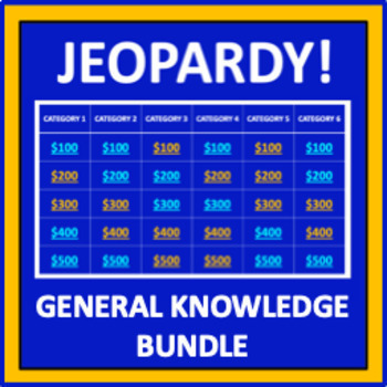 Preview of General Knowledge Jeopardy Bundle