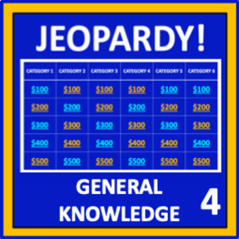 Preview of General Knowledge Jeopardy: Set 4