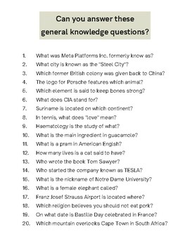geernalknowledge #quiztime #Quiz