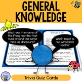 General Knowledge Trivia Quiz Cards