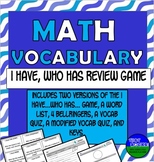 Math Vocabulary Review Games