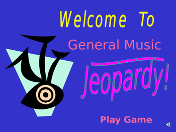 Preview of Music Jeopardy Template DISTANCE LEARNING