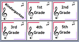 General Music K-5 Headers for specific grades