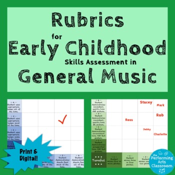 Preview of General Music Rubrics (K-1)