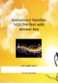 General Music SGO - Instrument Families - Pre Test and Answer Key