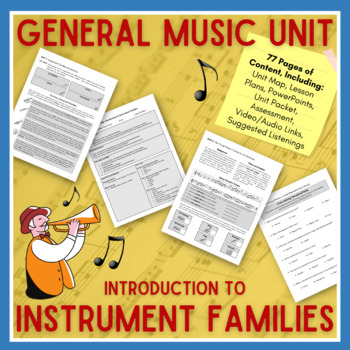 Preview of General Music Unit: Introduction to Instrument Families