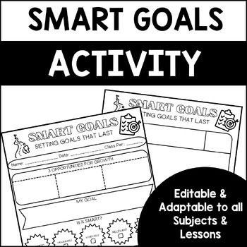 Preview of General SMART Goals Lesson /Slides / Handout EDITABLE