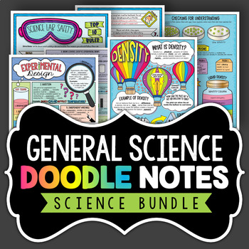 Preview of Back to School Science Doodle Notes Bundle | Science Lab Safety & More