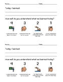 General Self-Assessment Exit Ticket - Student Self Reflection