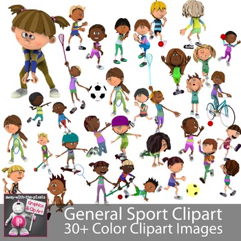 Preview of General Sports and Fitness PE Clip Art Images