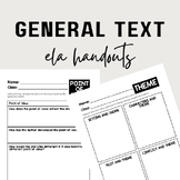 General Text ELA Handouts