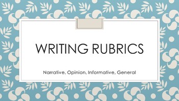 Preview of General Writing Rubric