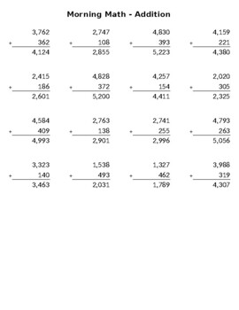 Preview of Generate Practice Math Sheets with MS Excel