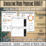 Generating Word Problems Bundle- TEKS 2.4D