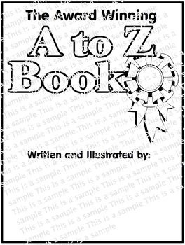 Preview of End of Year Generic A to Z Book Cover Blank for all grades & subjects