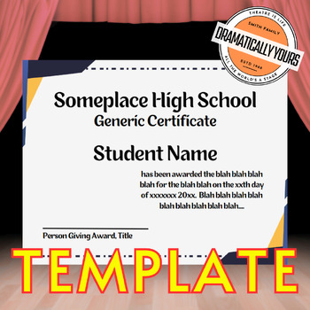 Preview of Generic Award Certificate Canva Template 02