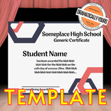 Generic Award Certificate Canva Template 03